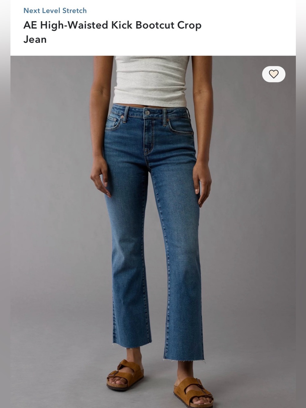 American Eagle high waisted kick bootcut crop